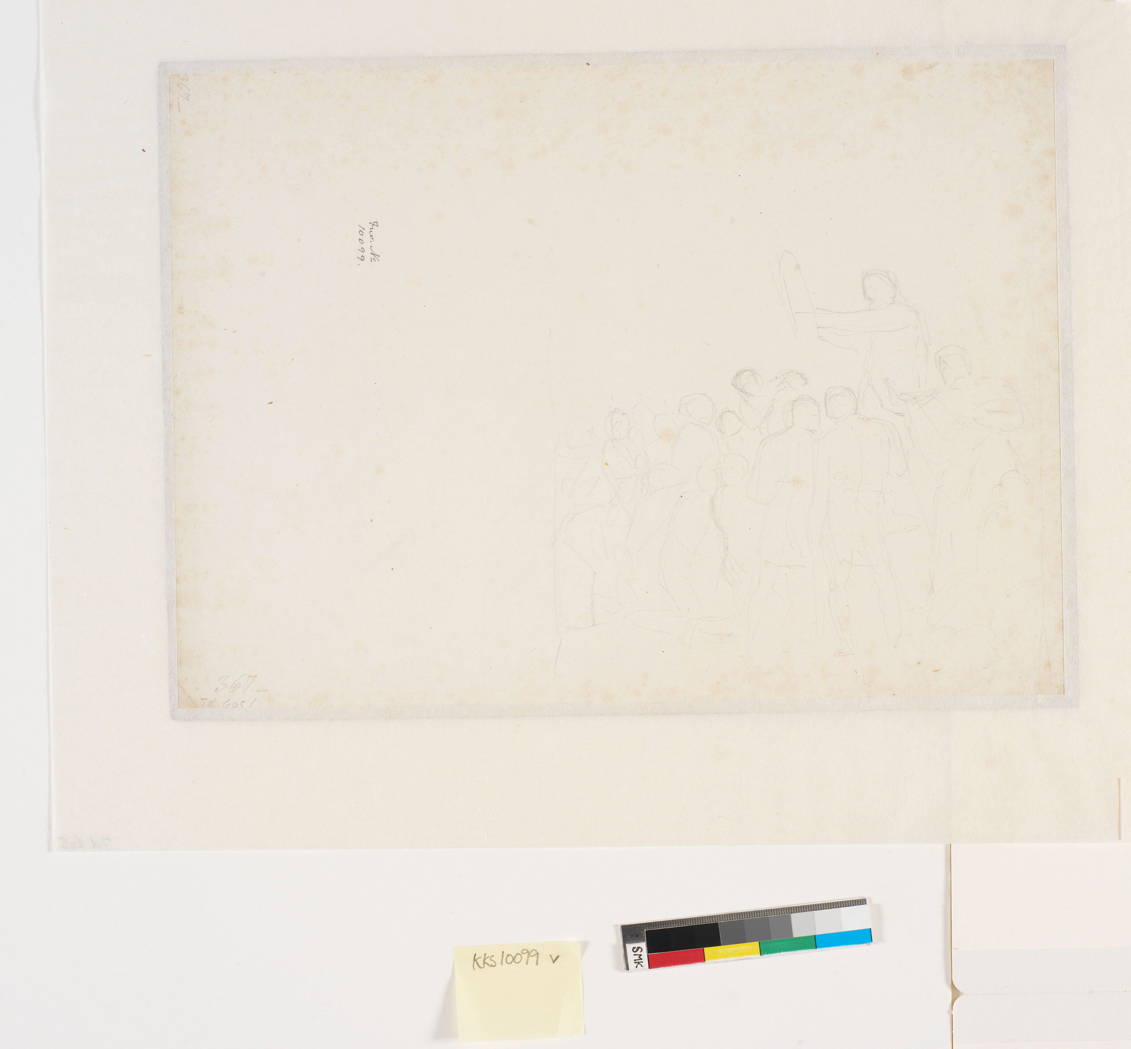 Studie til Moses, nedstegen fra Sinai Bjerg, viser det Is-raelitiske folk lovens tavler.